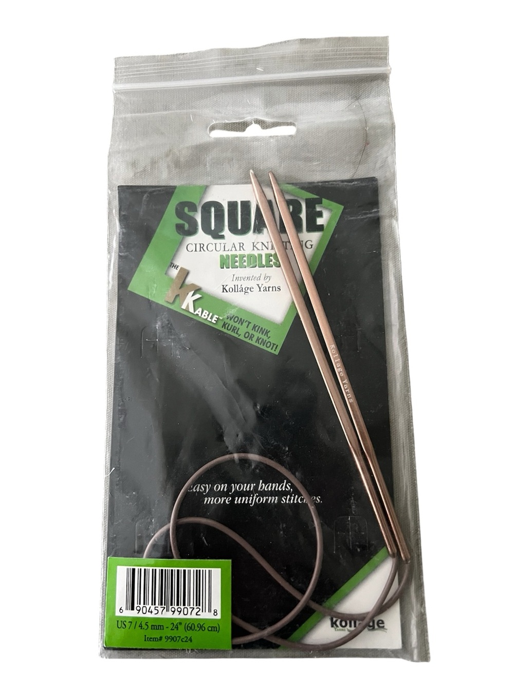 Square Square Circular Knitting Needles – Copper Colored - US 7 / 4.5 mm 24”